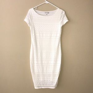 Banana Republic Cap Sleeve White Lace Dress